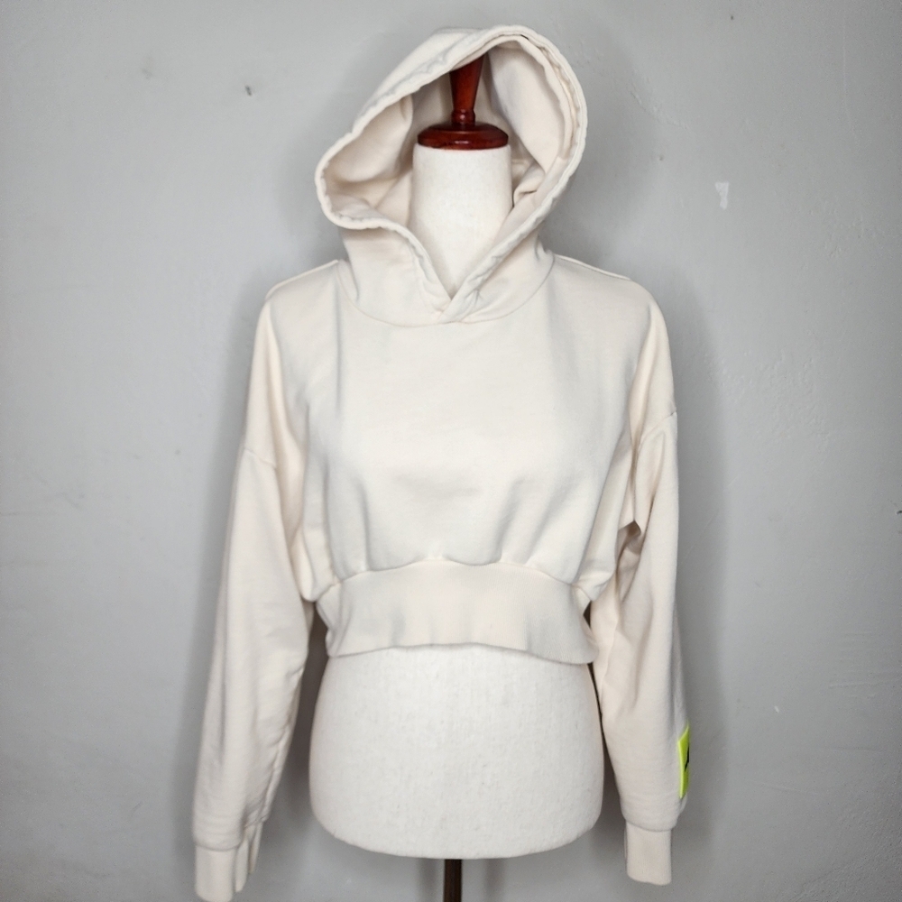 P.E Nation Recreation Cream‎ Cropped Hoodie Size Medium